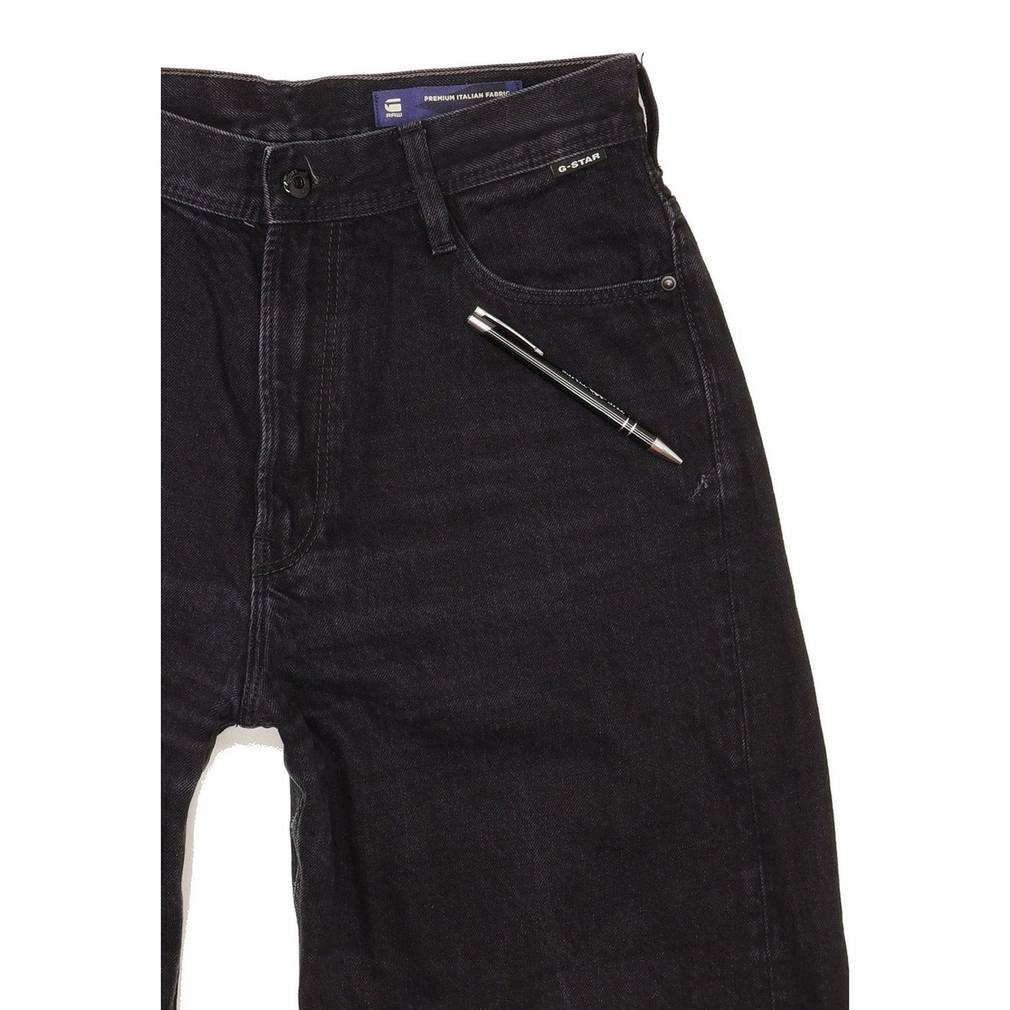 G-Star Stray Ultra Black Straight Loose Jeans High Waisted W30 L30