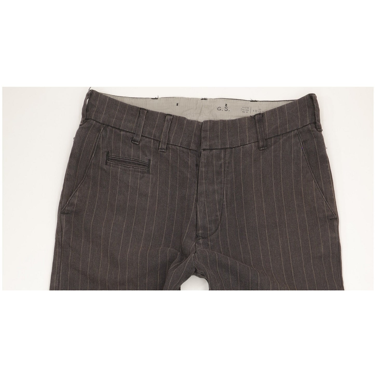 G-Star Navy Art Men Brown Straight Loose Chino Trousers W31 L30