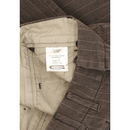 G-Star Navy Art Men Brown Straight Loose Chino Trousers W31 L30
