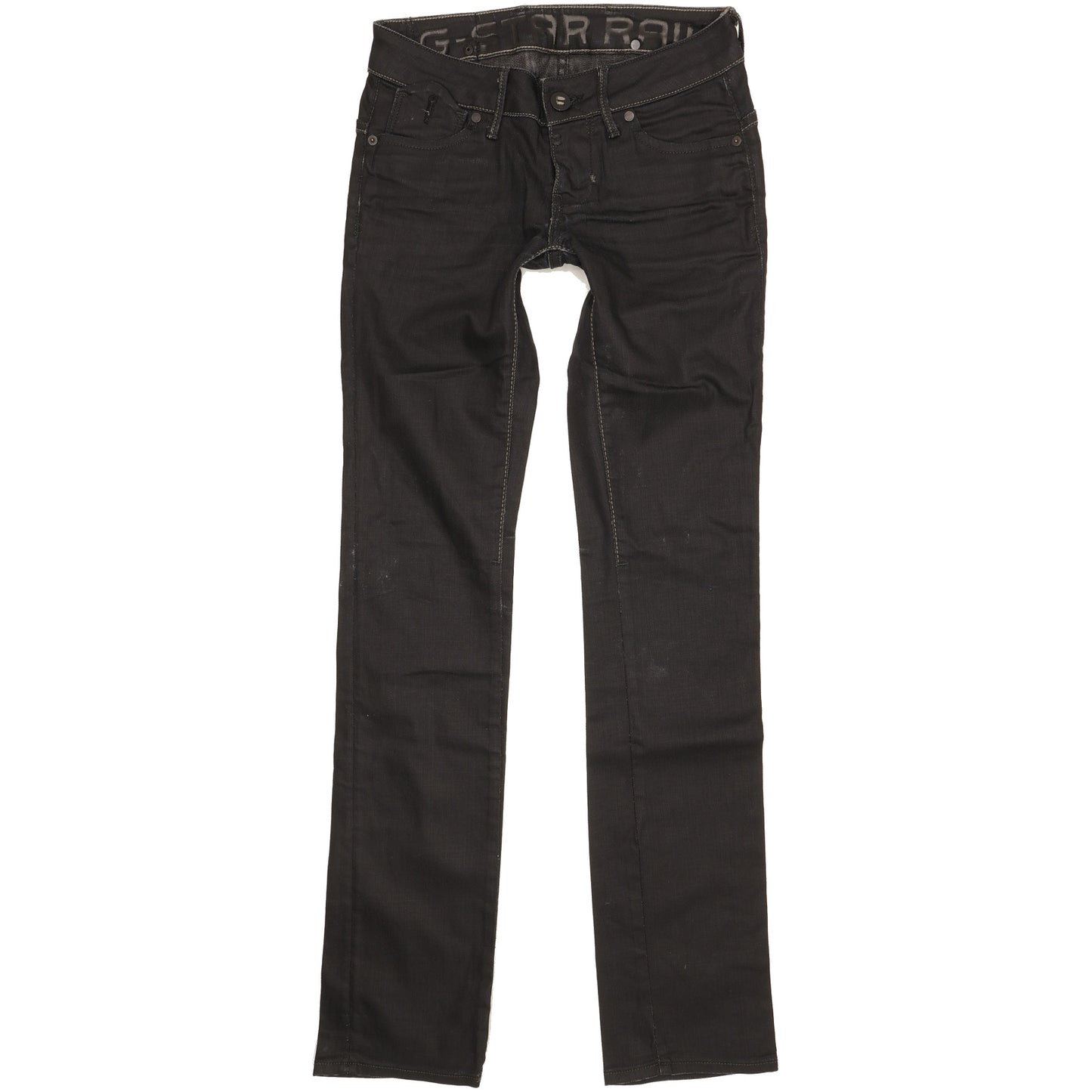 G-Star Corvet Women Black Straight Slim Stretch Jeans W26 L34