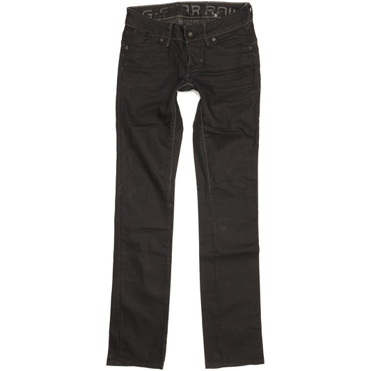 G-Star Corvet Women Black Straight Slim Stretch Jeans W26 L34