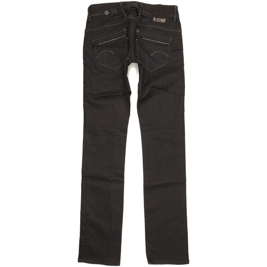 G-Star Corvet Women Black Straight Slim Stretch Jeans W26 L34