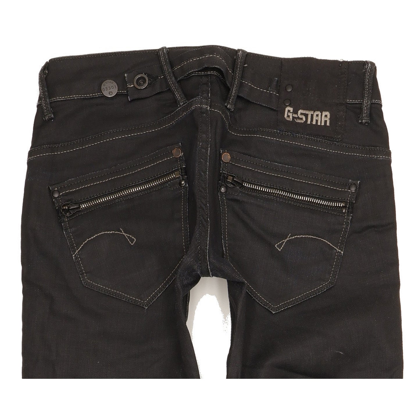 G-Star Corvet Women Black Straight Slim Stretch Jeans W26 L34