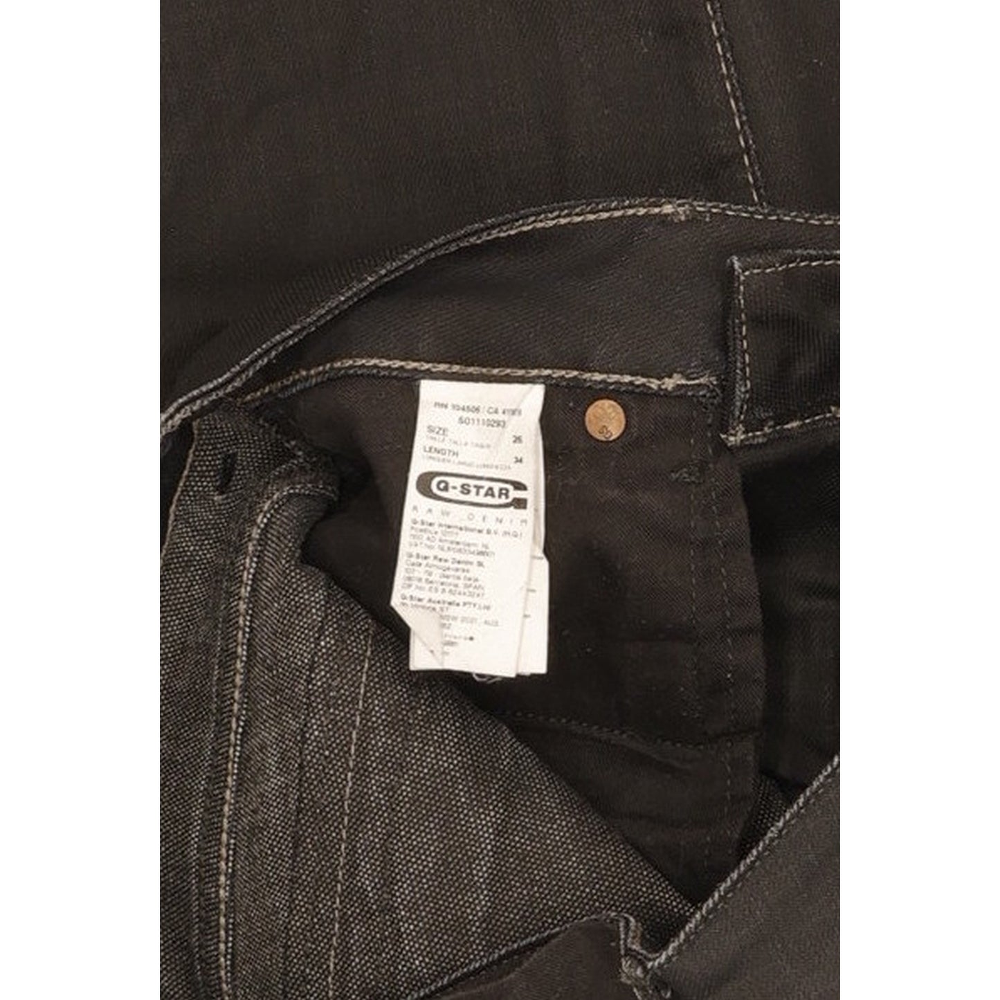 G-Star Corvet Women Black Straight Slim Stretch Jeans W26 L34