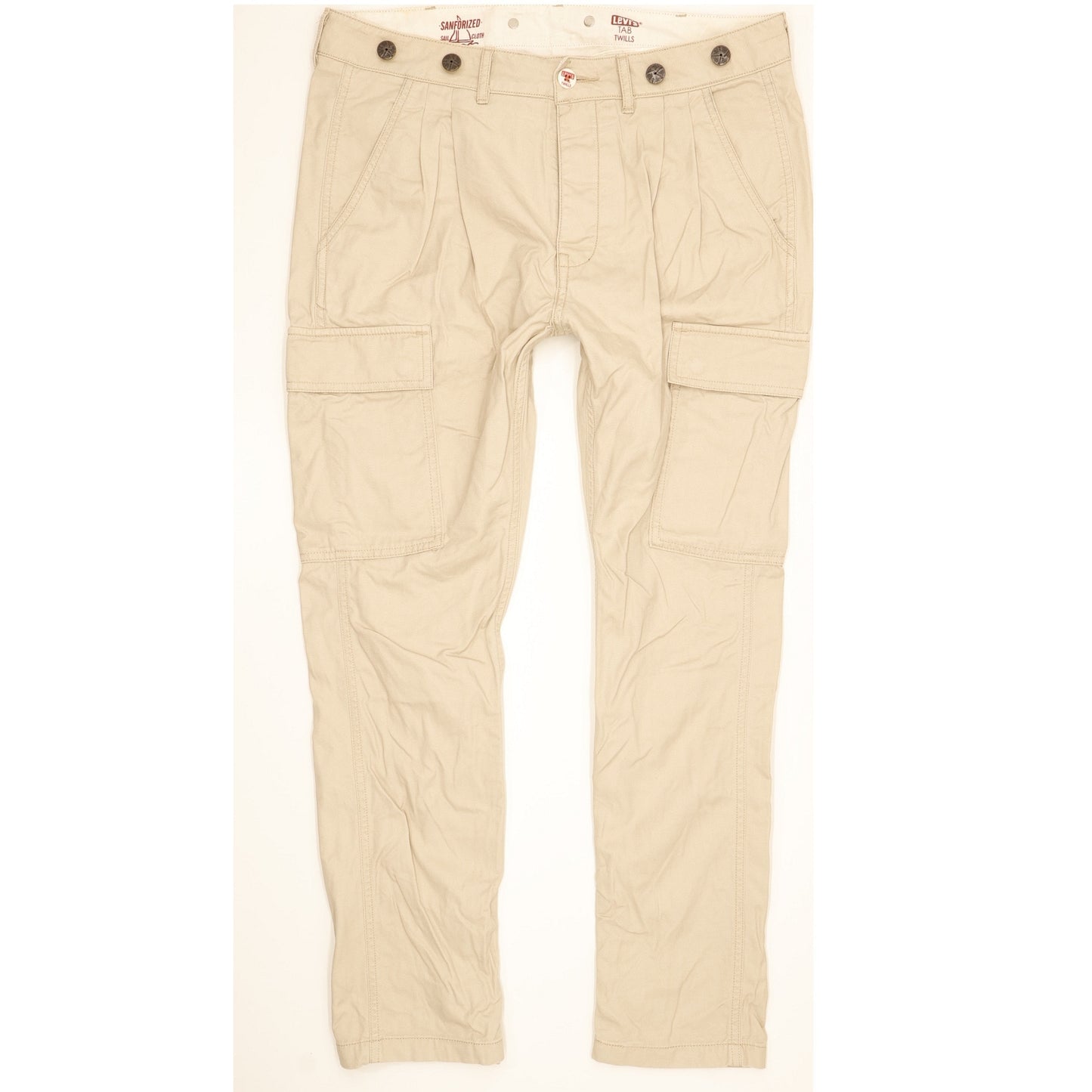 Levi's Tab Twills Men Beige Tapered Loose Jeans W27 L29