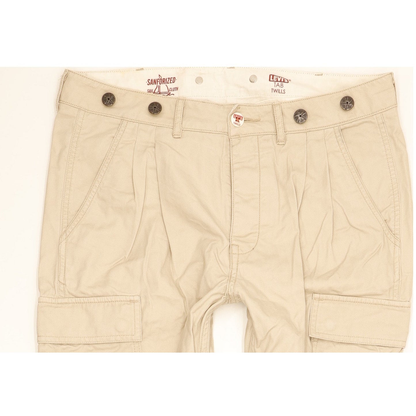 Levi's Tab Twills Men Beige Tapered Loose Jeans W27 L29