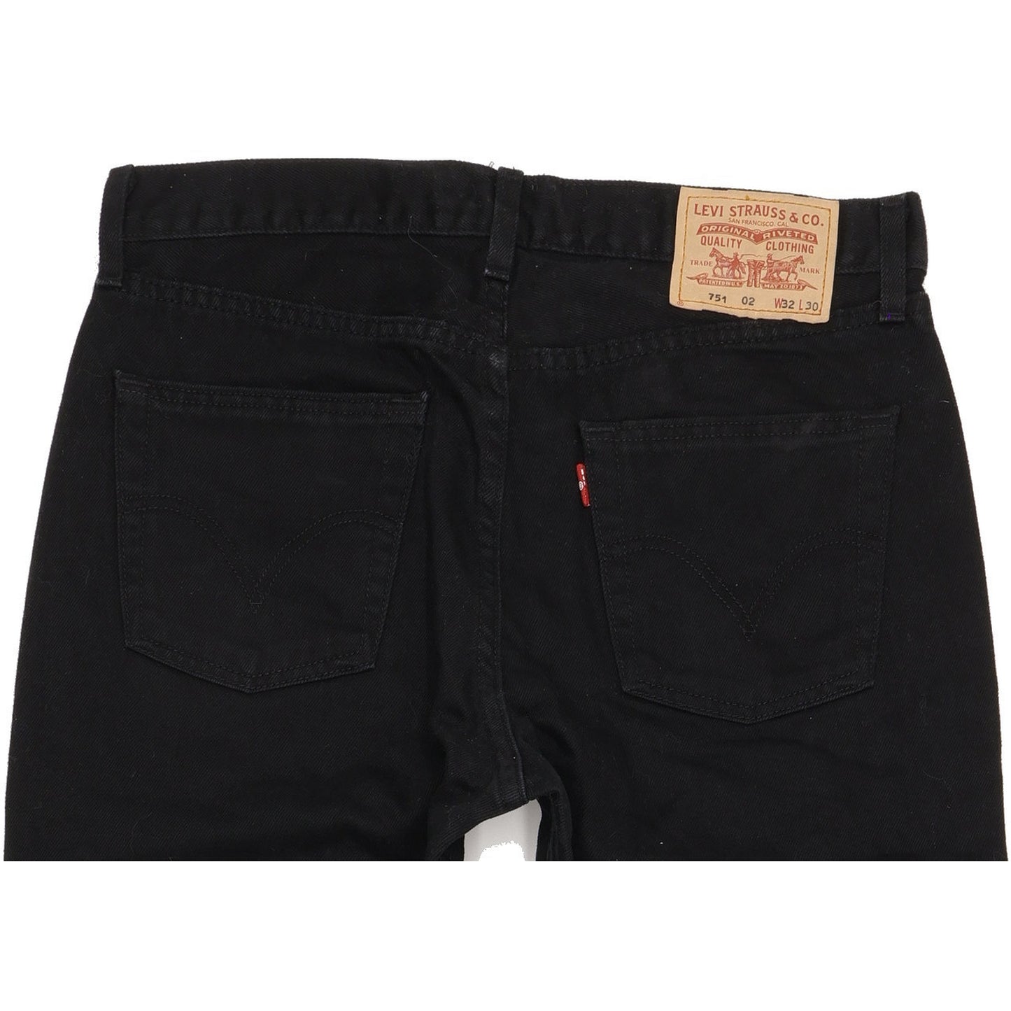 Levi's 751 Men Black Straight Regular Jeans W32 L30