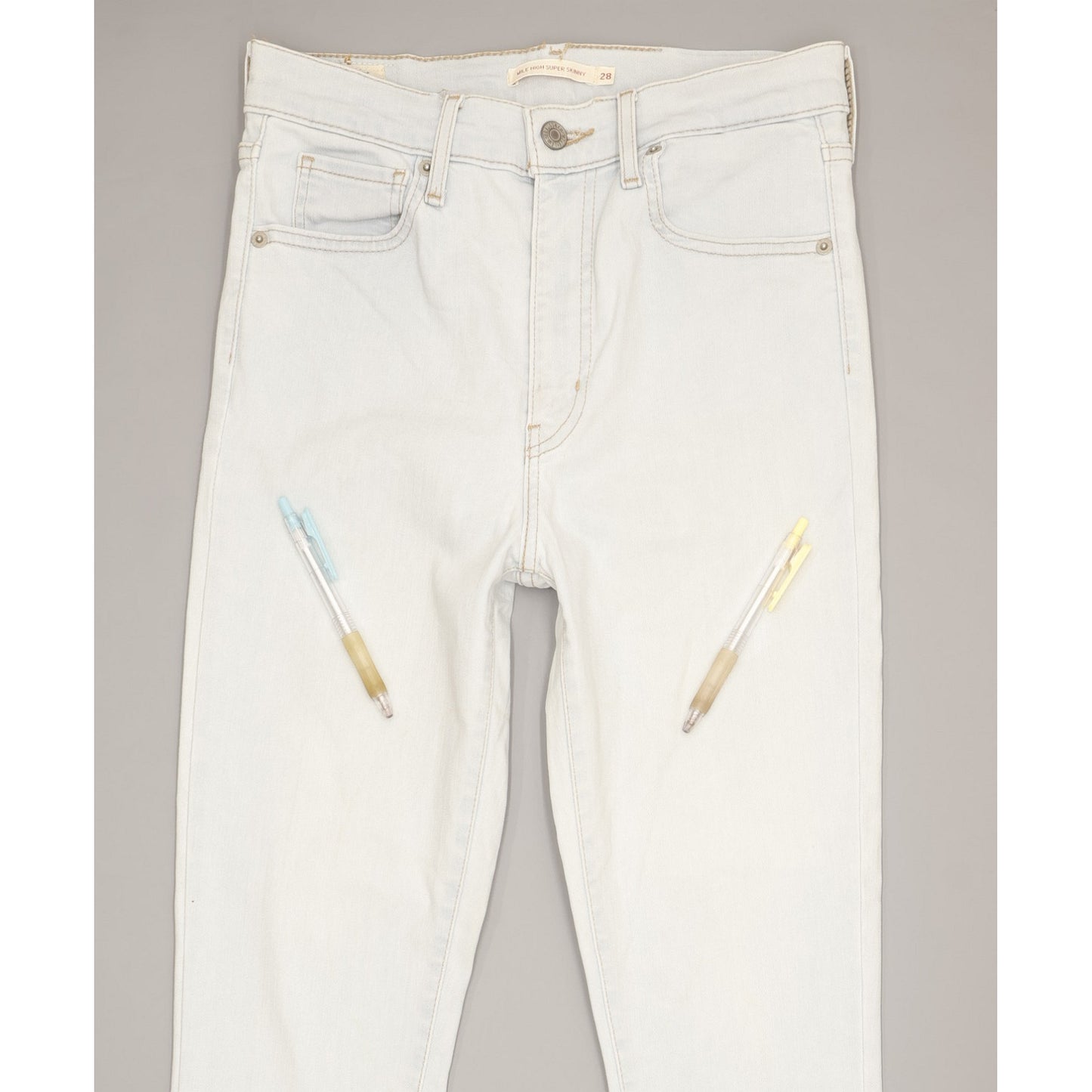 Levi's Mile Blue Skinny Slim Stretch Jeans High Waisted W28 L30