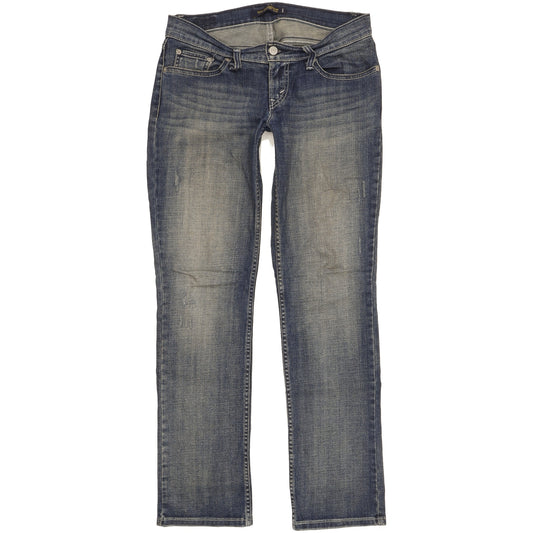 Levi's 524 Women Blue Straight Slim Stretch Jeans W28 L31