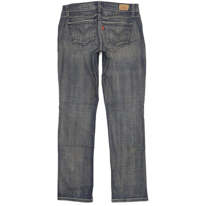 Levi's 524 Women Blue Straight Slim Stretch Jeans W28 L31