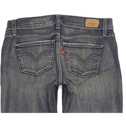 Levi's 524 Women Blue Straight Slim Stretch Jeans W28 L31