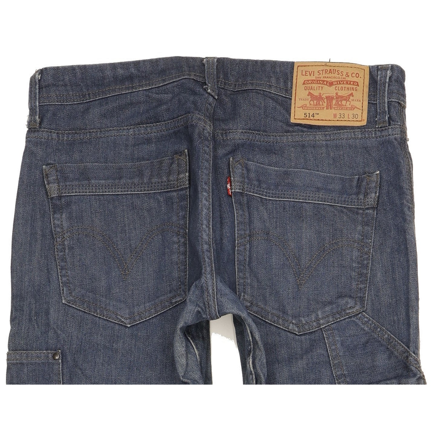 Levi's 514 Men Blue Straight Slim Stretch Jeans W33 L28