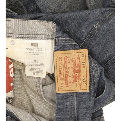 Levi's 514 Men Blue Straight Slim Stretch Jeans W33 L28