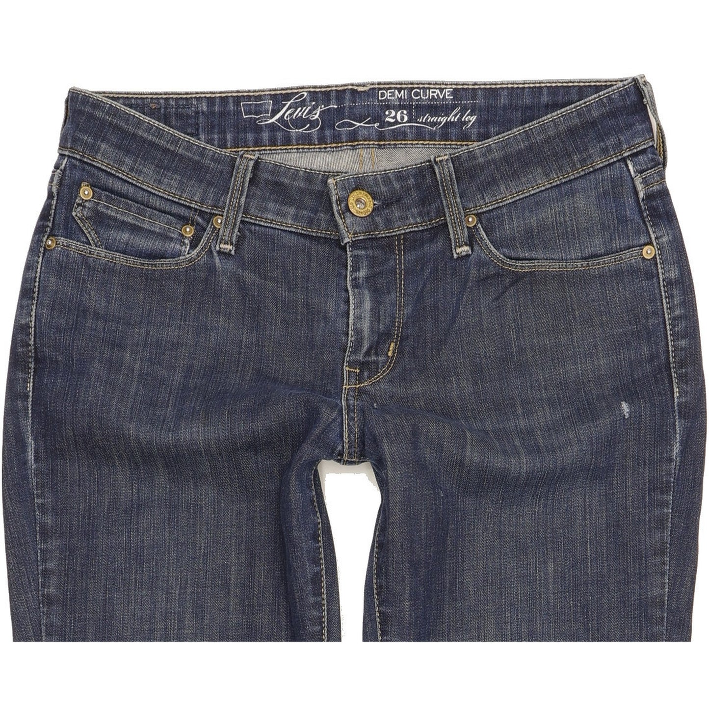 Levi's Demi Curve Women Blue Straight Slim Stretch Jeans W26 L31