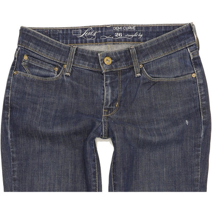Levi's Demi Curve Women Blue Straight Slim Stretch Jeans W26 L31