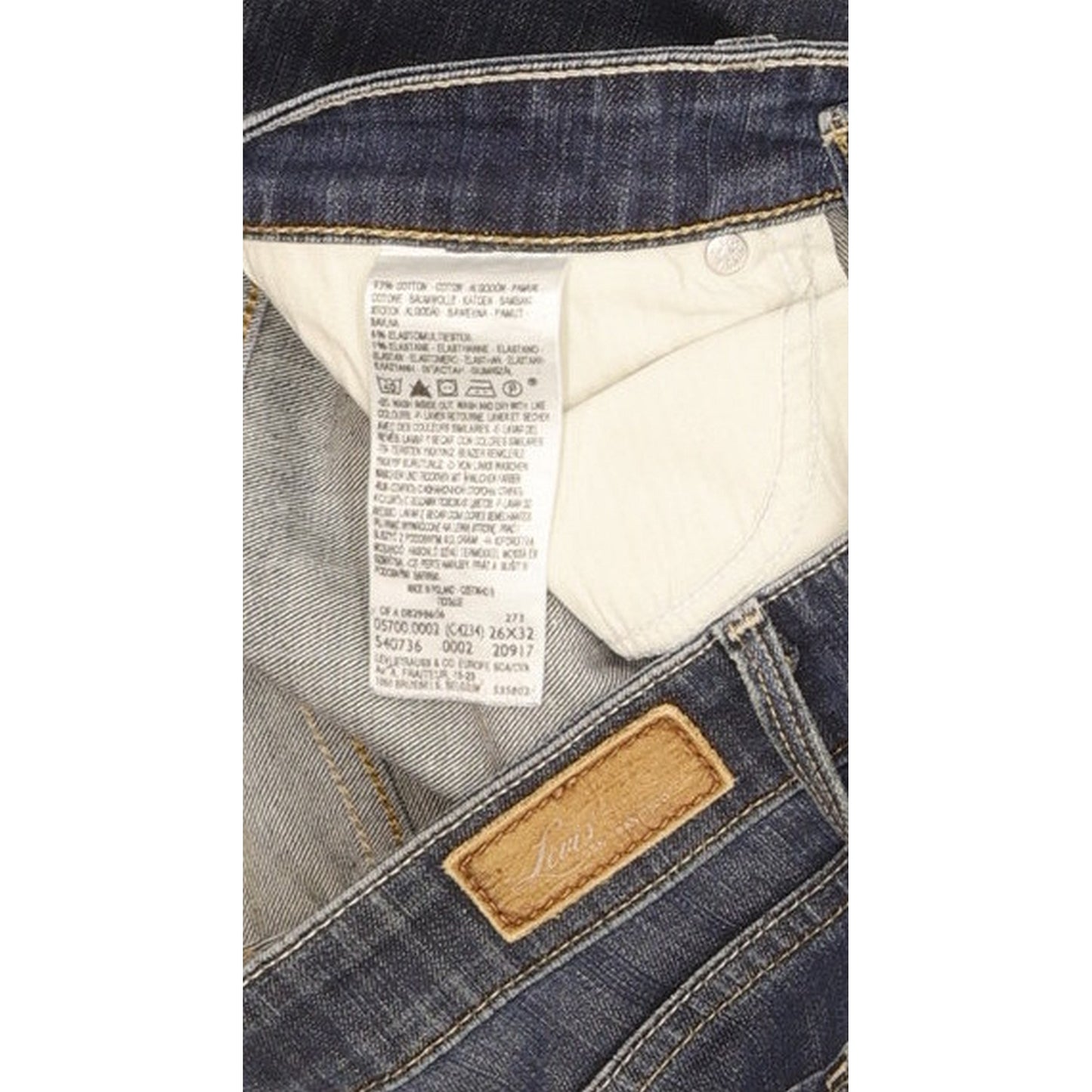 Levi's Demi Curve Women Blue Straight Slim Stretch Jeans W26 L31
