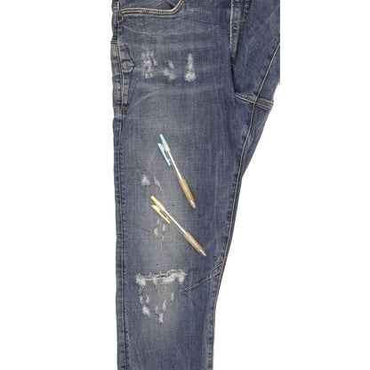 G-Star D-Staq 3D Men Blue Skinny Slim Stretch Jeans W32 L33