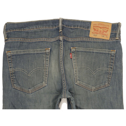 Levi's 511 Men Blue Straight Slim Stretch Jeans W36 L33