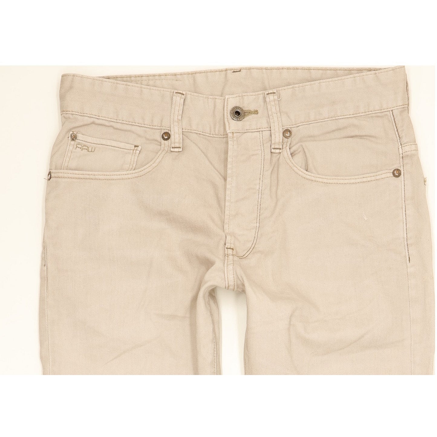 G-Star 3301 Men Beige Tapered Slim Jeans W31 L31