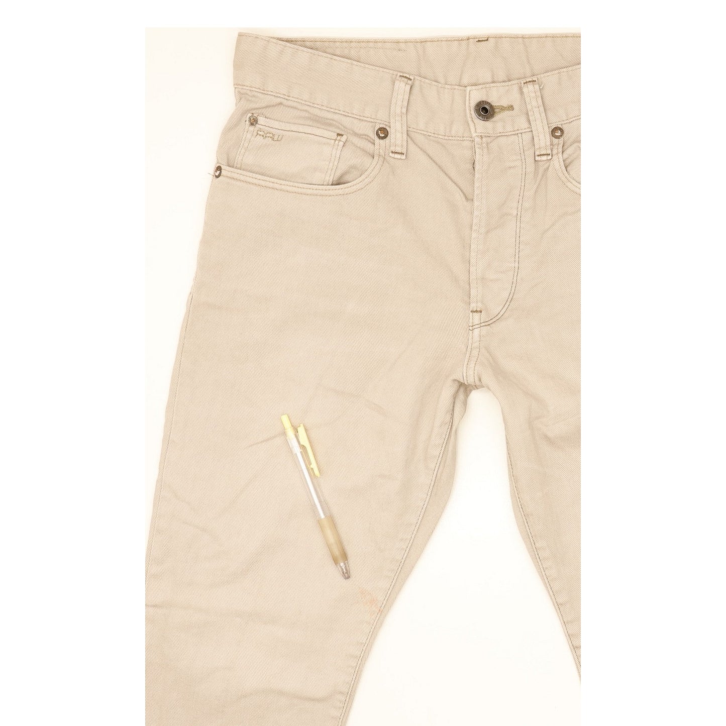 G-Star 3301 Men Beige Tapered Slim Jeans W31 L31