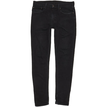 Levi's 512 Men Black Tapered Slim Stretch Jeans W32 L33