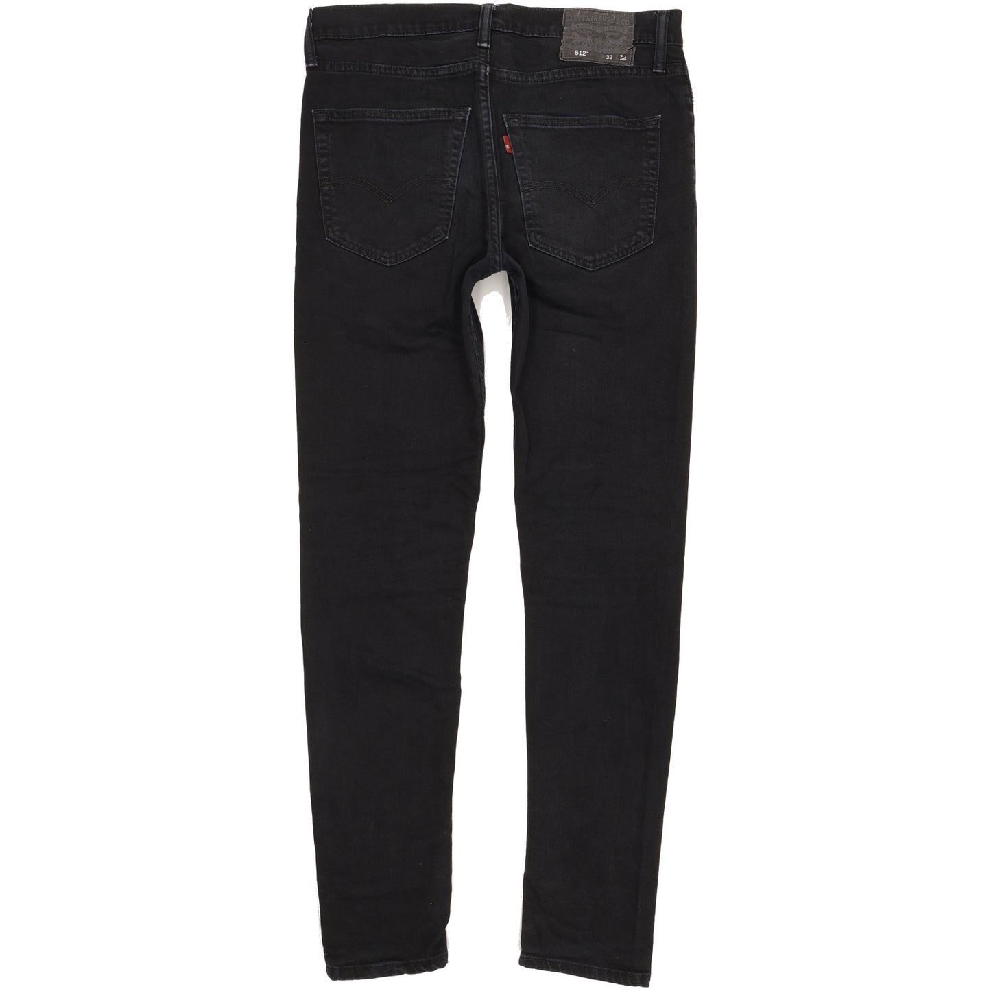 Levi's 512 Men Black Tapered Slim Stretch Jeans W32 L33