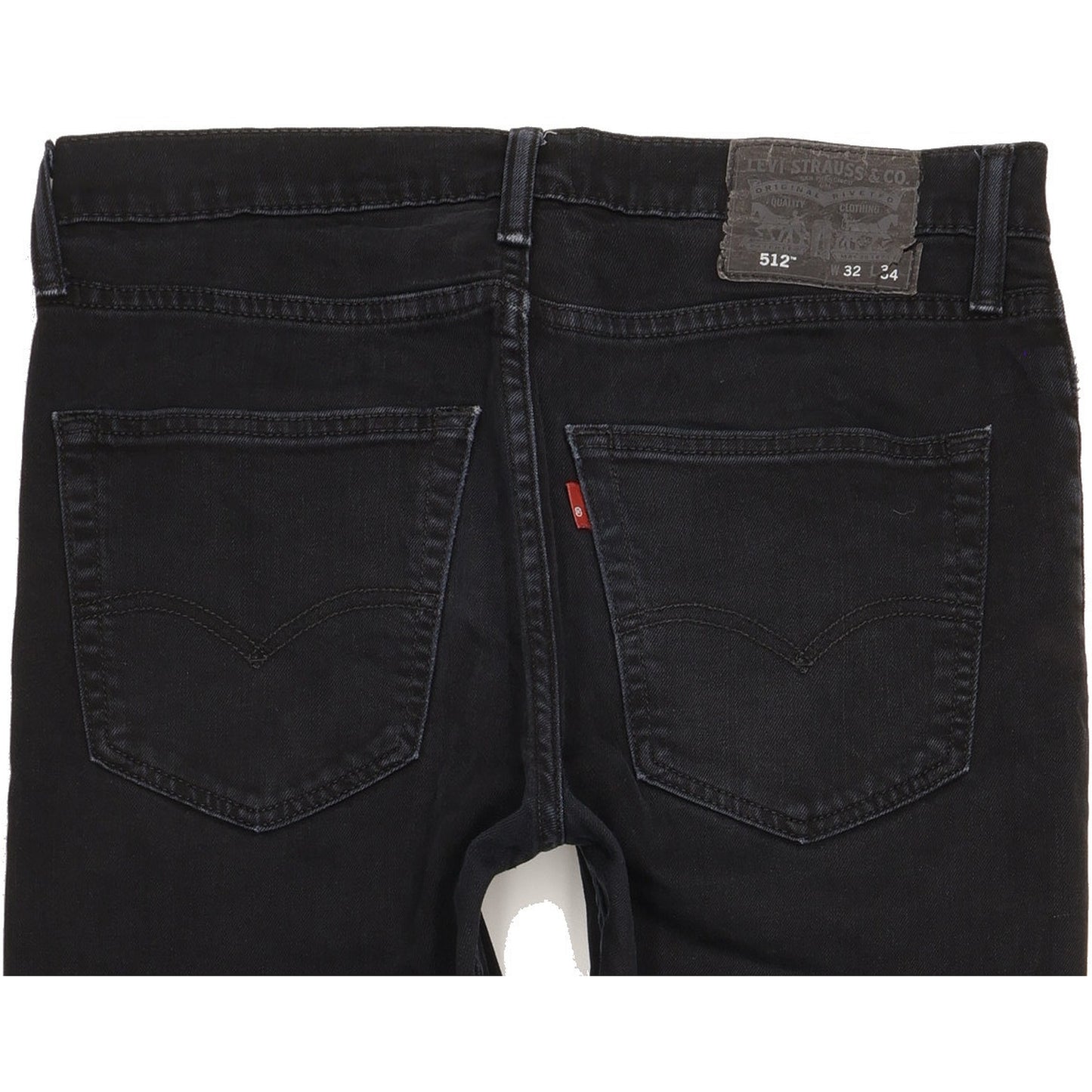 Levi's 512 Men Black Tapered Slim Stretch Jeans W32 L33
