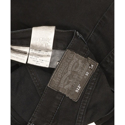 Levi's 512 Men Black Tapered Slim Stretch Jeans W32 L33