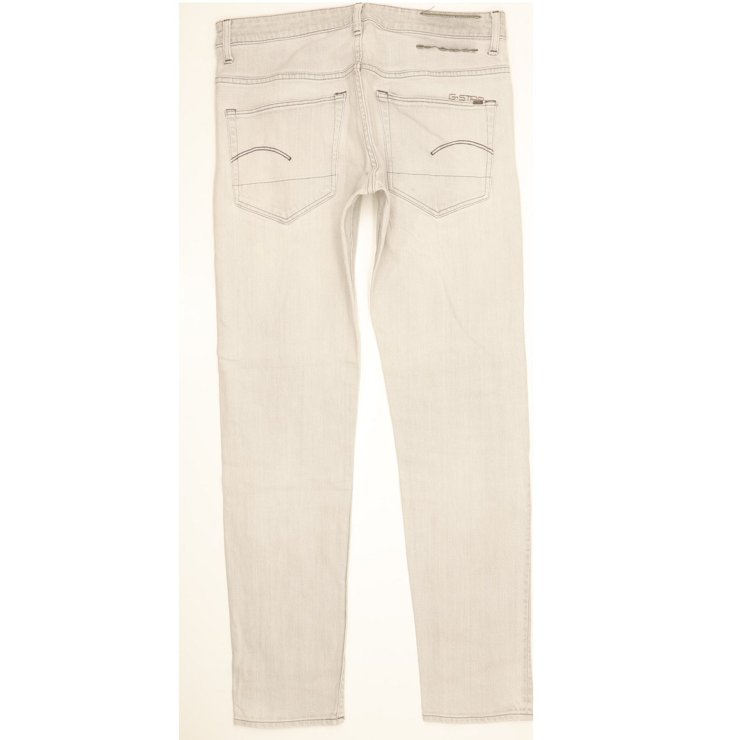 G-Star 3301 Men Grey Straight Slim Stretch Jeans W32 L32
