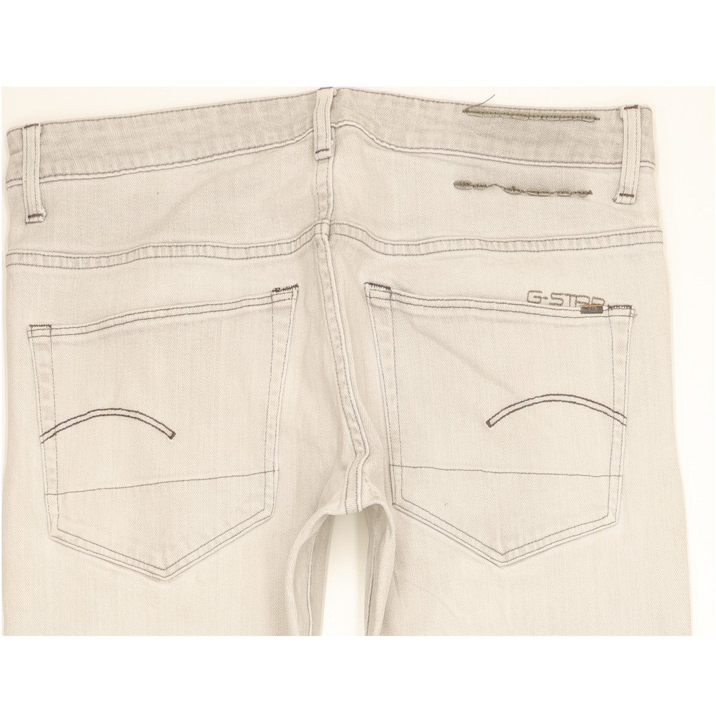 G-Star 3301 Men Grey Straight Slim Stretch Jeans W32 L32