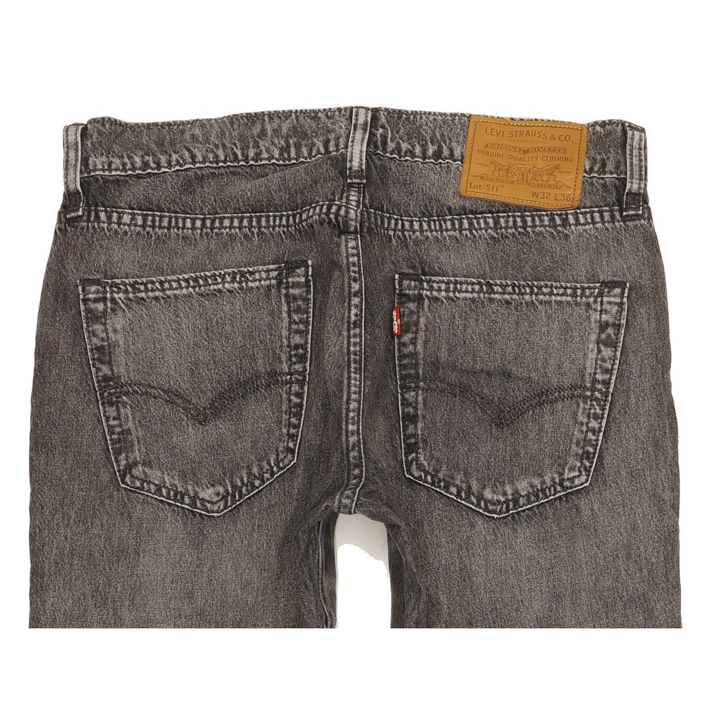 Levi's 511 Men Black Straight Slim Stretch Jeans W32 L34