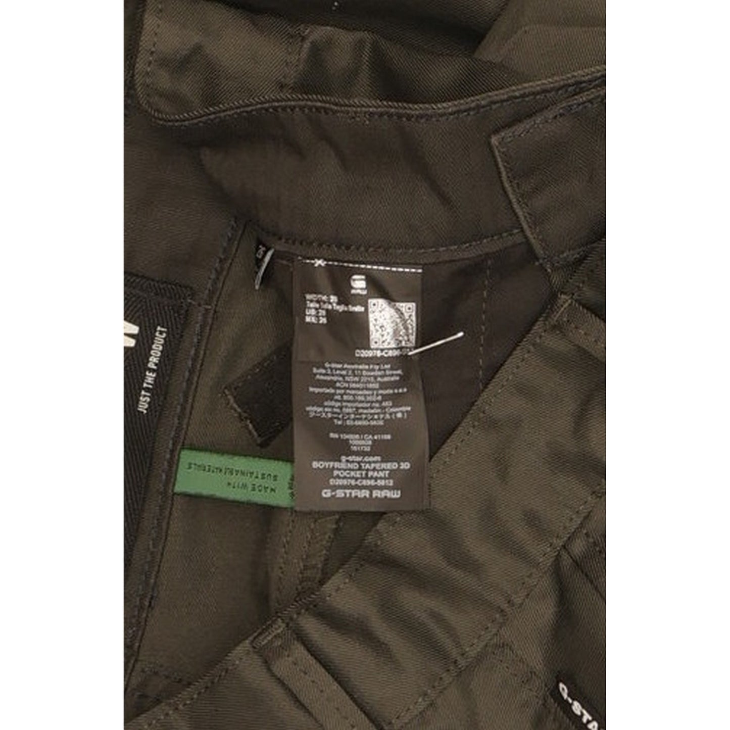 G-Star 3D Men Black Tapered Loose Boyfriend Jeans W26 L30
