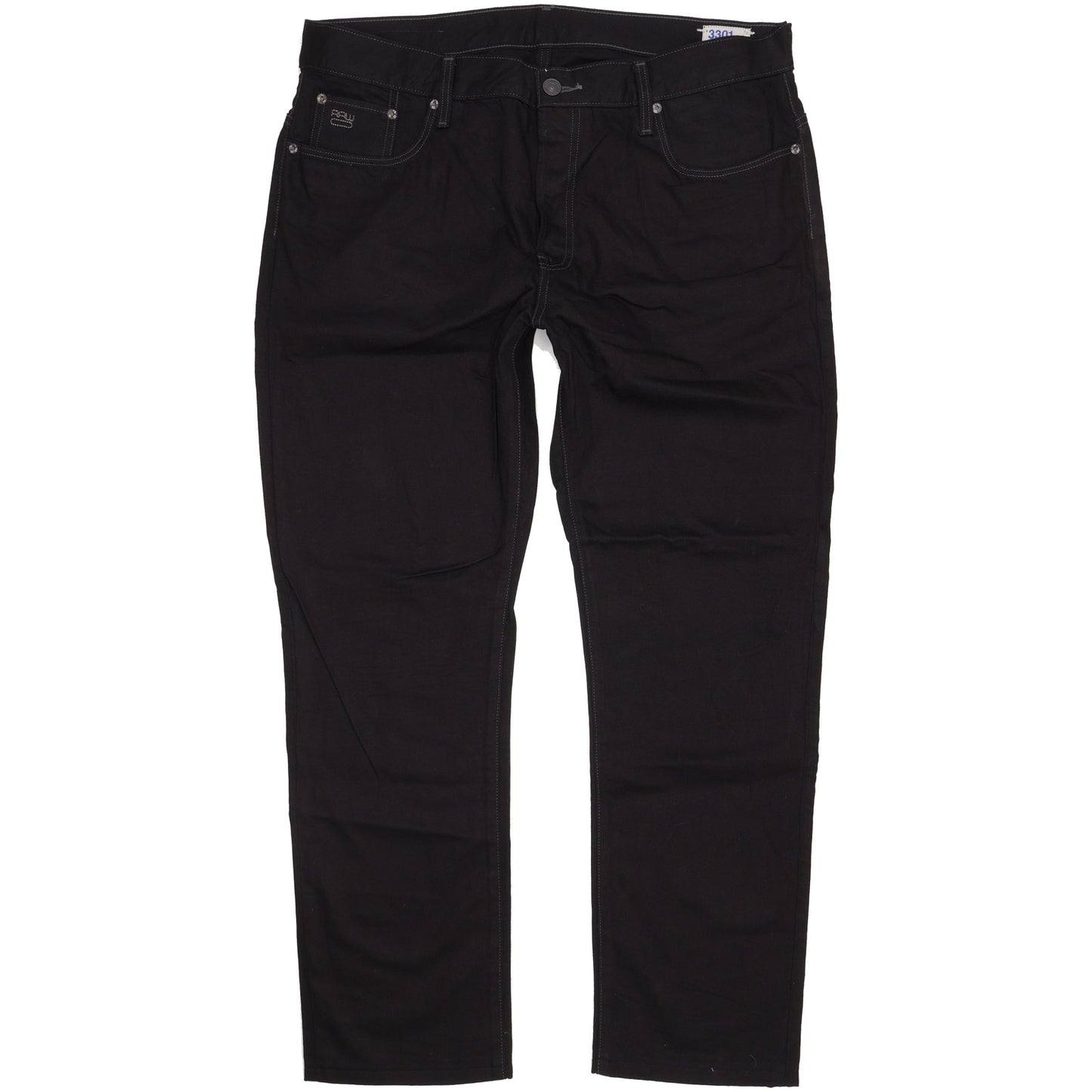 G-Star 3301 Men Black Straight Regular Jeans W40 L31