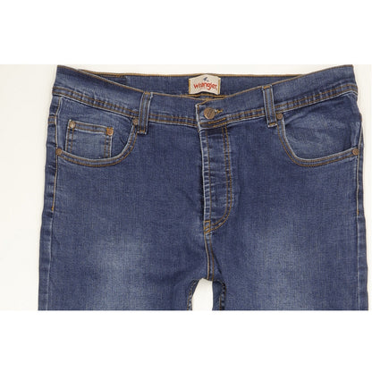 Wrangler Men Blue Straight Regular Jeans W34 L29