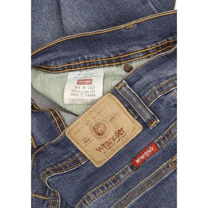 Wrangler Men Blue Straight Regular Jeans W34 L29