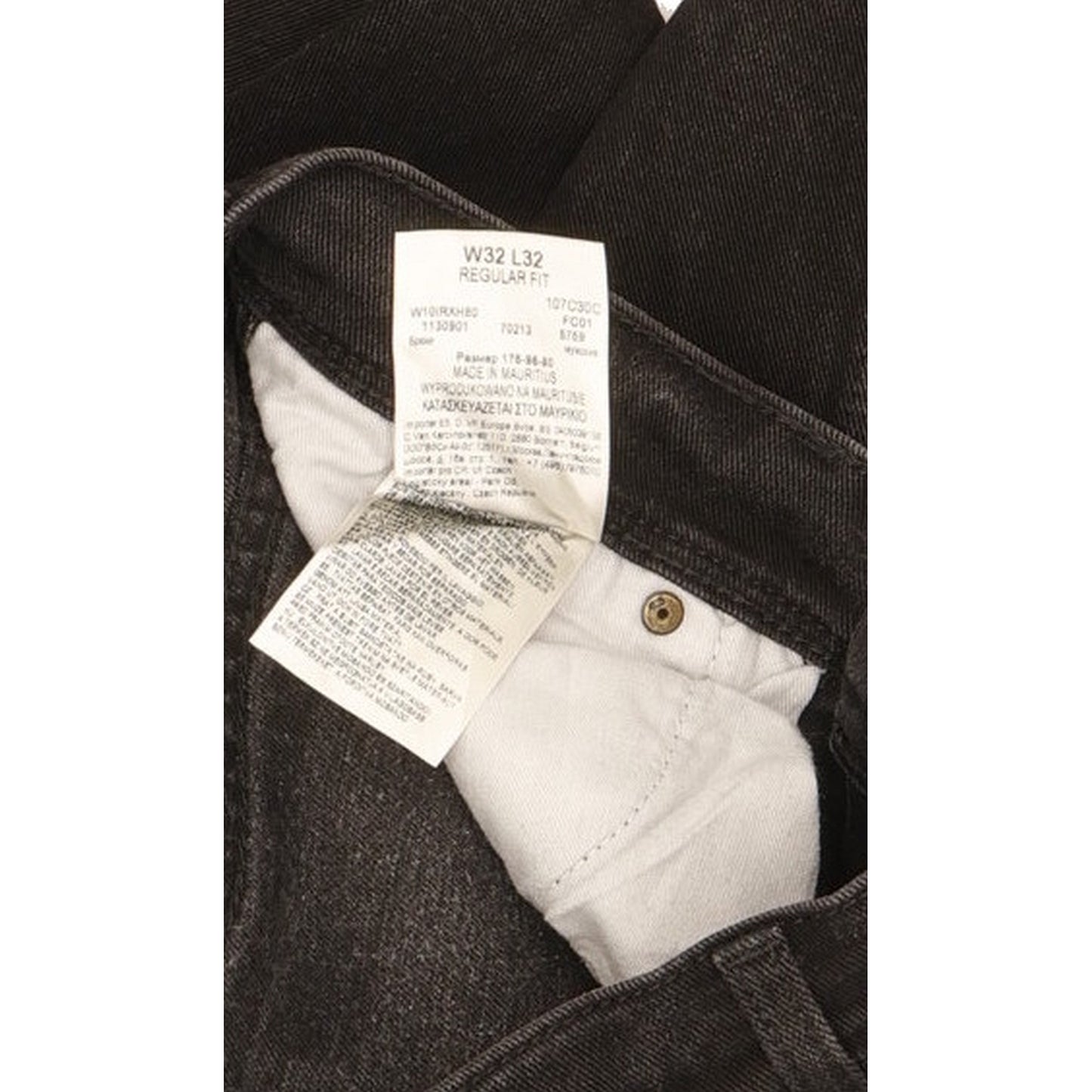 Wrangler Men Black Straight Regular Stretch Jeans W32 L32