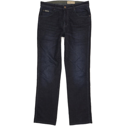 Wrangler Arizona Men Navy Straight Regular Stretch Jeans W33 L32