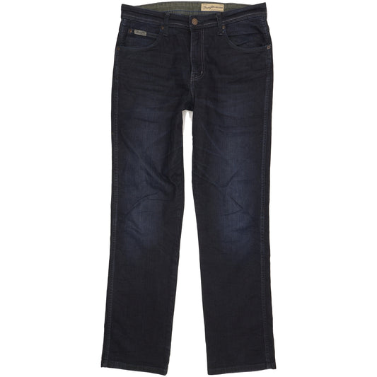 Wrangler Arizona Men Navy Straight Regular Stretch Jeans W33 L32