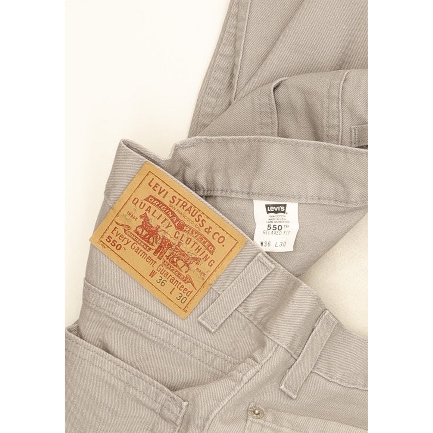Levi's 550 Made in USA Men Grey Straight Relaxed Jeans W36 L30