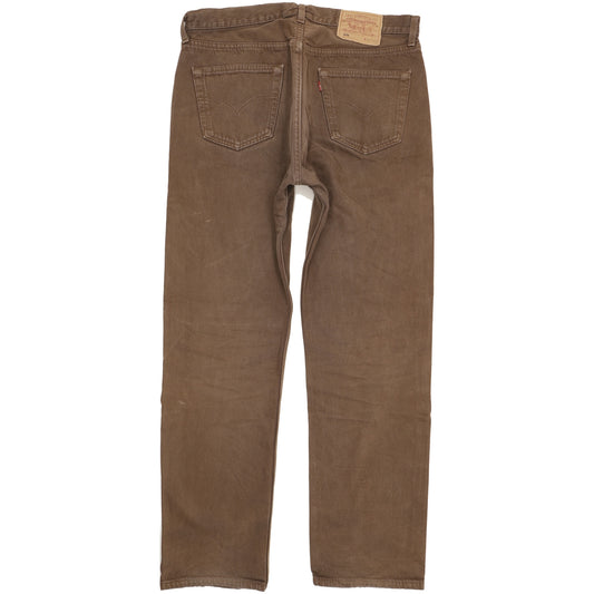 Levi's 501 Made in USA Men Brown Straight Regular Jeans W36 L32