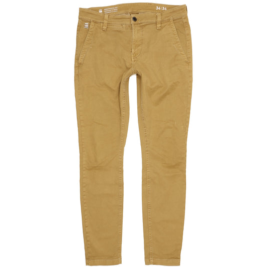 G-Star Men Beige Skinny Slim Stretch Jeans W34 L32