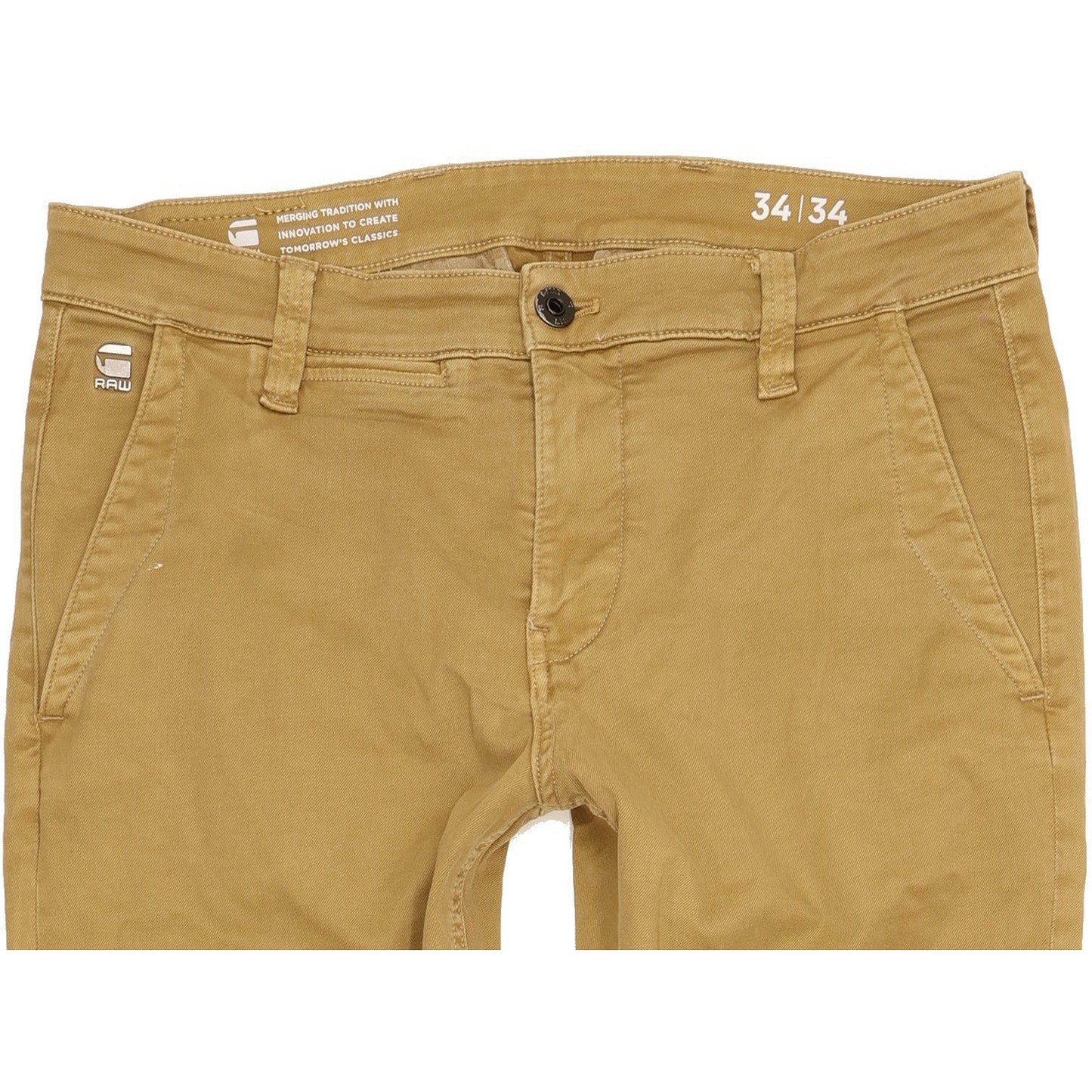 G-Star Men Beige Skinny Slim Stretch Jeans W34 L32