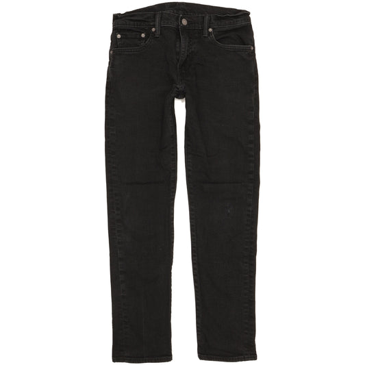 Levi's 502 Men Black Tapered Regular Stretch Jeans W29 L29