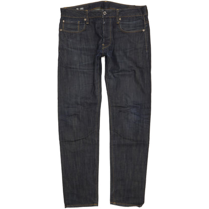 G-Star 3301 Men Navy Straight Slim Jeans W34 L31