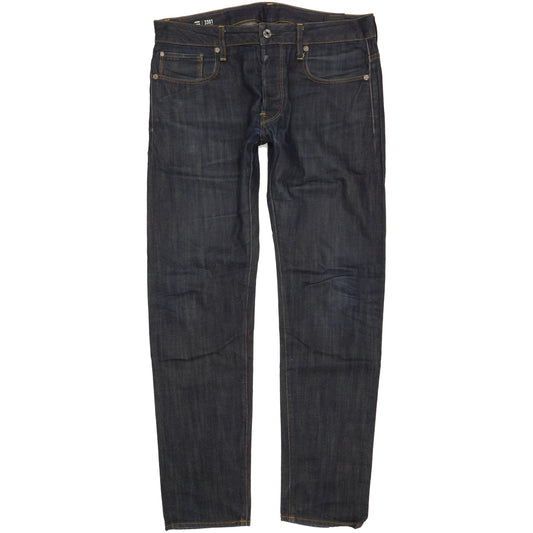 G-Star 3301 Men Navy Straight Slim Jeans W34 L31