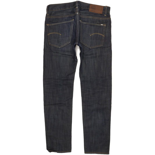 G-Star 3301 Men Navy Straight Slim Jeans W34 L31