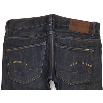 G-Star 3301 Men Navy Straight Slim Jeans W34 L31