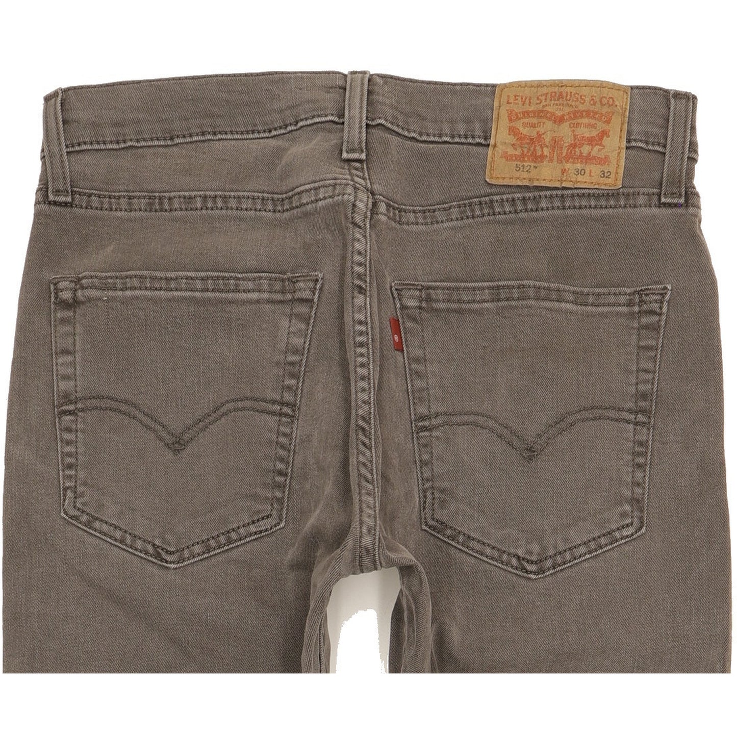 Levi's 512 Men Grey Tapered Slim Stretch Jeans W30 L32