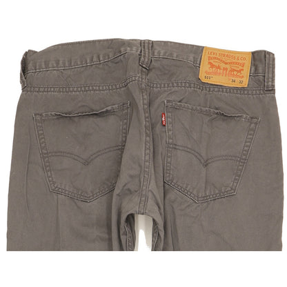 Levi's 511 Men Grey Straight Slim Jeans W34 L32