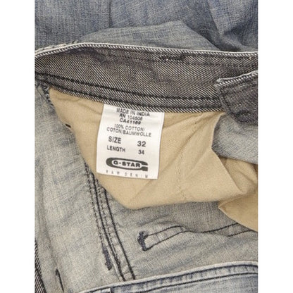 G-Star Lowcom Men Blue Straight Regular Jeans W32 L34